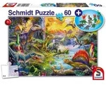 Dinosaurier. Puzzle 60 Teile, mit Add-on (Dinosaurier-Figuren-Set)
