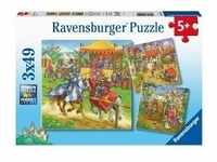 Ravensburger 05150 - Ritterturnier im Mittelalter, Kinderpuzzle, 3x49 Teile