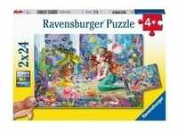 Ravensburger 05147 - Zauberhafte Meerjungfrauen, Kinderpuzzle, 2x24 Teile