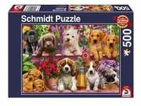 Hunde im Regal (Puzzle)