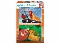 Carletto 9218629 - Educa, Disney, Animals, König der Löwen, Puzzle, 2x48 Teile