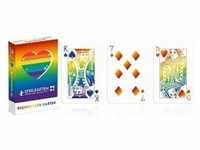 Winning Moves 47384 - Number 1 Spielkarten Rainbow Deck, Französisches Blatt, 54