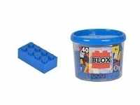 Simba 104118881 - Blox Steine in Dose, Konstruktionsspielzeug, 40, blau