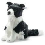 Steiff 122163 - Jaycee Border Collie, sitzend, Pl&uuml;sch, schwarz/wei&szlig;, 28 cm