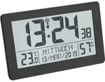 TFA Dostmann 60.2557.01 Funk Funkuhr 20.6mm x 3mm x 13mm Schwarz Gro&szlig;es Display