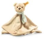 Steiff 242281 - Jimmy Teddyb&auml;r Schmusetuch, beige, Pl&uuml;sch/Baumwolle, 26 cm