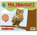 PEBARO 858/1 - Holzbausatz Eule, 147 Teile, Holzkonstruktion zum Zusammenstecken