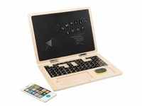 small foot 11193 - Holz-Laptop mit Magnet-Tafel