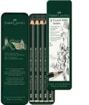 Faber-Castell Bleistifte Castell 9000 Jumbo HB 2B 4B 6B 8B, 5er Set