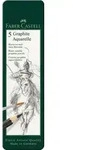 Faber-Castell Aquarellbleistifte Graphite Aquarelle, HB 2B 4B 6B 8B, 5er Set