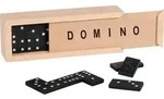 Dominospiel im Holzkasten