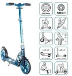 SIX DEGREES Aluminium Scooter 205 mm blau