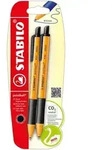 STABILO Druck-Kugelschreiber pointball, schwarz, 2er Set