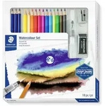 STAEDTLER Mixed Set Aquarell 3 Bleistifte, 12 Farbstifte, 1 Wasserpinsel, 1 Radierer