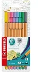 STABILO Fineliner - point 88 - 8er Etui - Pastellfarben