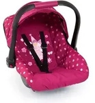 Bayer Design 67967AA - Puppen-Autositz Deluxe Car Seat, mit Dach, Fee-Motiv, bordeaux
