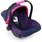 Bayer Design 67954AA - Puppen-Autositz Deluxe Car Seat, mit Dach, Einhorn-Motiv,