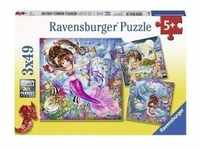 Ravensburger 08063 - Bezaubernde Meerjungfrauen, Puzzle, Kinderpuzzle, 3x49...