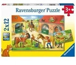 Puzzle Ravensburger Ferien auf dem Pferdehof 2 X 12 Teile