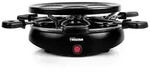 Tristar RA-2998 Raclette 6Pf&auml;nnchen, Antihaftbeschichtung, Kontrollleuchte Schwarz