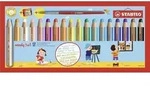STABILO Buntstift, Wasserfarbe & Wachsmalkreide - woody 3 in 1 - 18er Pack mit