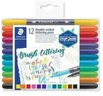 STAEDTLER Schreib- und Zeichbedarf 3004 Doppelfasermaler Handlettering, 12er Set