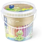 STAEDTLER Noris junior 140 Kindermalstift 3 in 1, Eimer mit 36 Malstiften in 18
