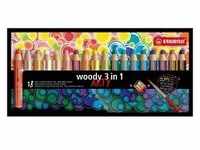 Buntstift, Wasserfarbe & Wachsmalkreide - STABILO woody 3 in 1 - ARTY - 18er...