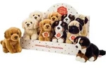 Hund sitzend 4-fach sort. 15 cm