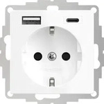 2USB 2U-449511 1fach Schutzkontakt-Steckdose mit USB-Ladeausgang, erh&ouml;hter