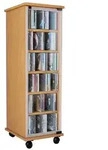 Holz CD DVD Stand Regal Schrank Valenza Glast&uuml;r