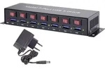 Renkforce RF-3269622 USB-Hub 7 Port USB-A USB 3.0 5 GBit/s Metallgeh&auml;use, einzeln