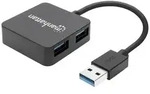 Manhattan 162296 USB-Hub 4 Port USB-A USB 3.0 5 GBit/s Schwarz