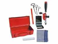 Corvus A600332 - Werkzeug Set Metall Box, rot, Werkzeugkoffer