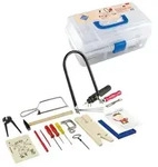 PEBARO 641S - Laubs&auml;ge-Set mit Stahlwerkzeugen und Bohrmaschine, mit Anleitungsheft