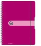 Herlitz Spiralblock A4 to go 80 Blatt kariert beere