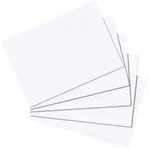 Herlitz Karteikarte A7 blanko wei&szlig; 100er Packung