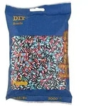 Hama 201-91 - DIY B&uuml;gelperlen Midi 5+, ca. 3000 St&uuml;ck, Mix 91 gestreift