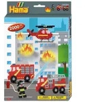 Hama 3441 - DIY B&uuml;gelperlen Midi 5+, Geschenk-Set Feuerwehr, ca. 2000 St&uuml;ck und