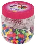Hama 8791 - B&uuml;gelperlen, Dose mit 400 Maxi-Perlen und 2 Stiftplatten (Quadrat und
