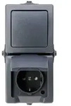 Kopp 138515009 Feuchtraum-Schalterprogramm Nautic Anthrazit