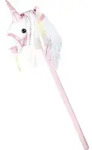 Small foot 10279 - Steckenpferd Wei&szlig;es Einhorn, mit Ger&auml;usch-Funktion, wei&szlig;/rosa,