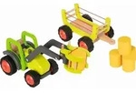 Frontlader mit Heuwagen