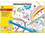 EBERHARD FABER Filzstifte Glitzer, Classic, Pastel 16 Farben Kartonetui