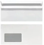 Herlitz Briefumschlag DIN lang selbstklebend mit Fenster wei&szlig; 100er Set