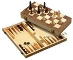 Schach Backgammon Dame Set, Feld 40 mm