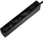 LogiLink LPS229B Steckdosenleiste 3fach Schwarz Konturenstecker 1St.