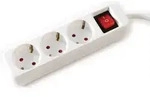 Value 19.99.1078 Steckdosenleiste mit Schalter Wei&szlig; Schutzkontakt 1St.