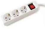 Value 19.99.1079 Steckdosenleiste mit Schalter Wei&szlig; Schutzkontakt 1St.