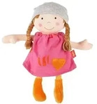 sigikid 39409 - Puppe Brenda Bilipup pink, Lernpuppe, Stoffpuppe, 24 cm